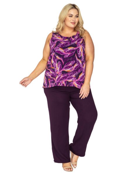plus size purple pant and top