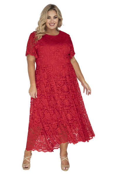 Grace Hi Lo Plus Size Lace Dress