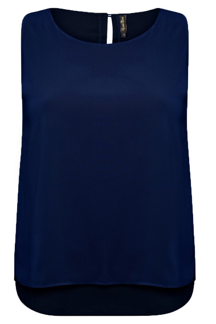 Jackie Chiffon Overlay Camisole - Sapphire Butterfly