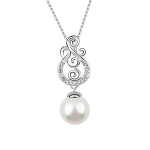 Faux Pearl Pendant Necklace