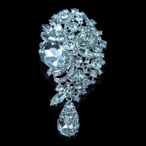 Large Crystal Brooch