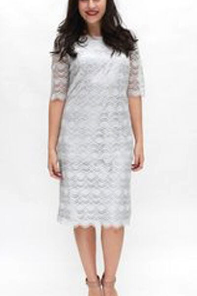 BJC Special Occasion Lcce Teired Dress