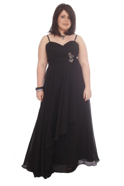 Waterfall Chiffon Evening Dress Size 12