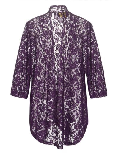 Robin Plus Size Lace Jacket in Purple - Image 2