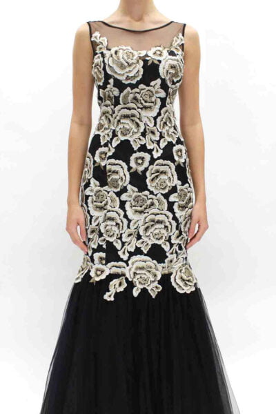 Lounge Gold Rose Evening Dress