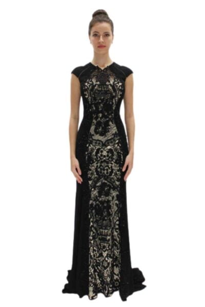 Lounge Black Lace Evening Dress